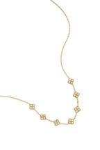 Collana con trifogli incastonati in zirconi
