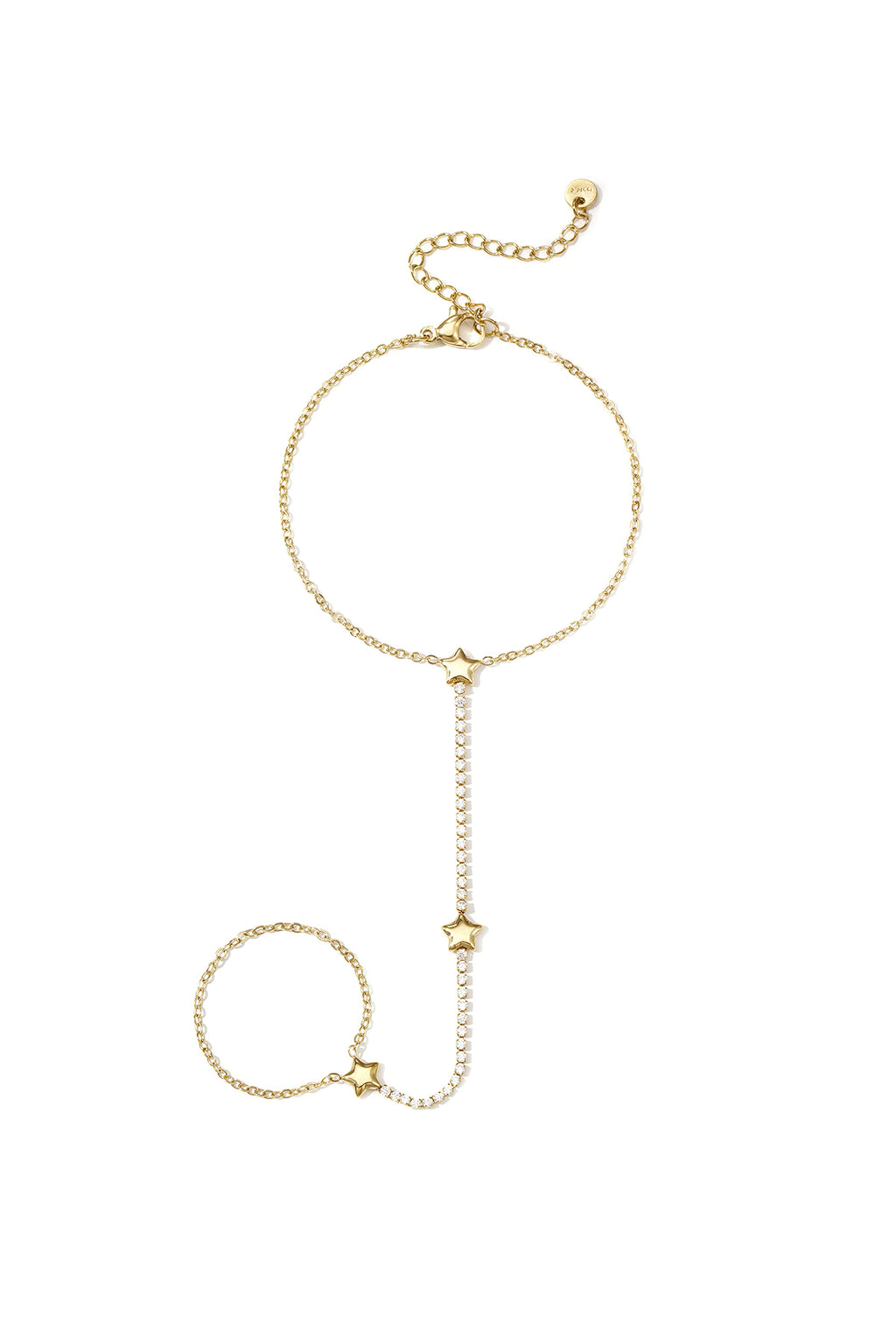 Catena stile tennis con stelle
