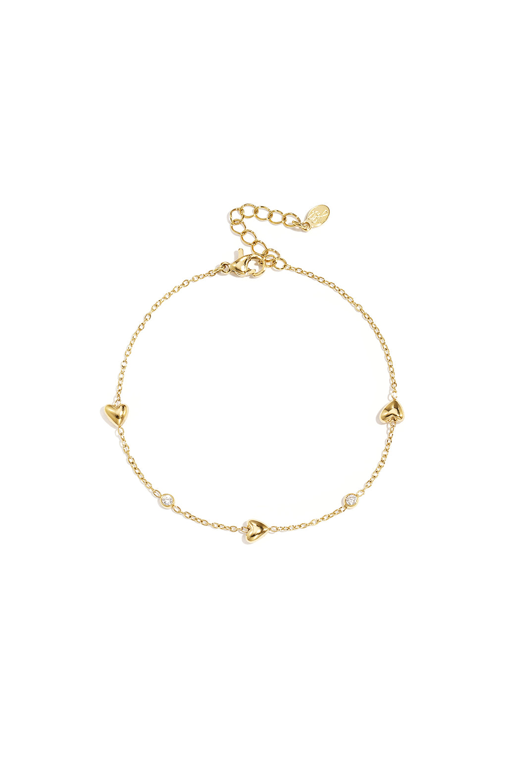 Bracciale con cuori pieni