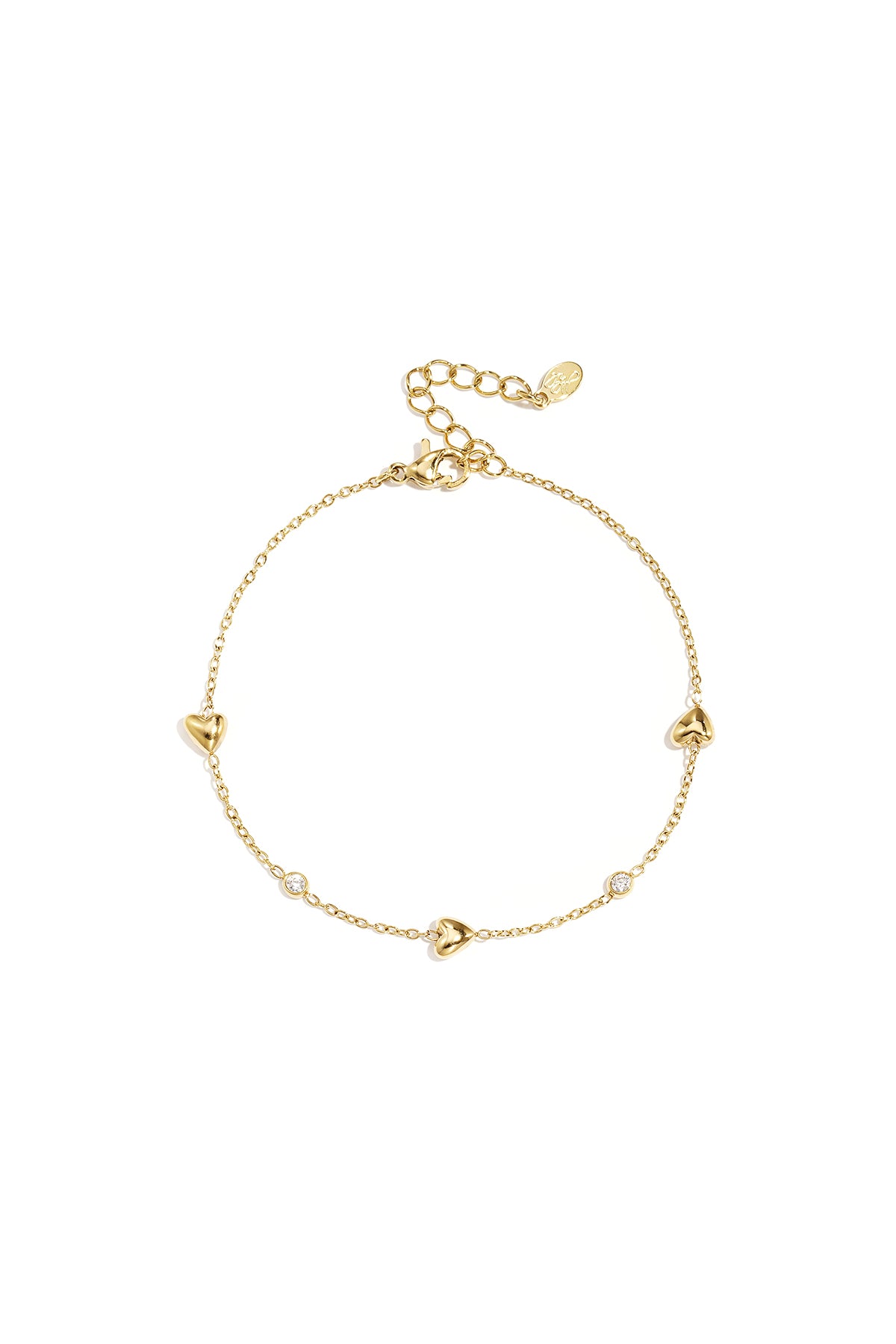 Bracciale con cuori pieni