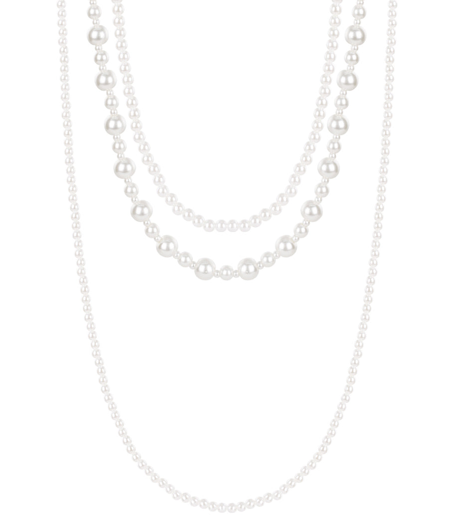 Collana a strati con perle miste