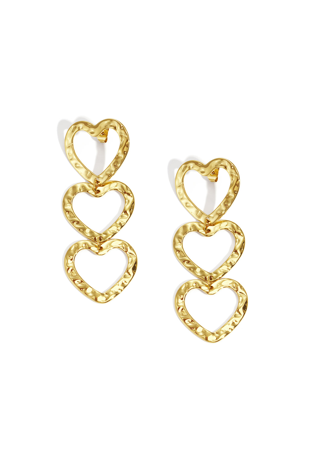 Orecchini pendenti in acciaio inossidabile a forma di cuore, casual, quotidiani, semplici, da donna