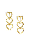 Orecchini pendenti in acciaio inossidabile a forma di cuore, casual, quotidiani, semplici, da donna
