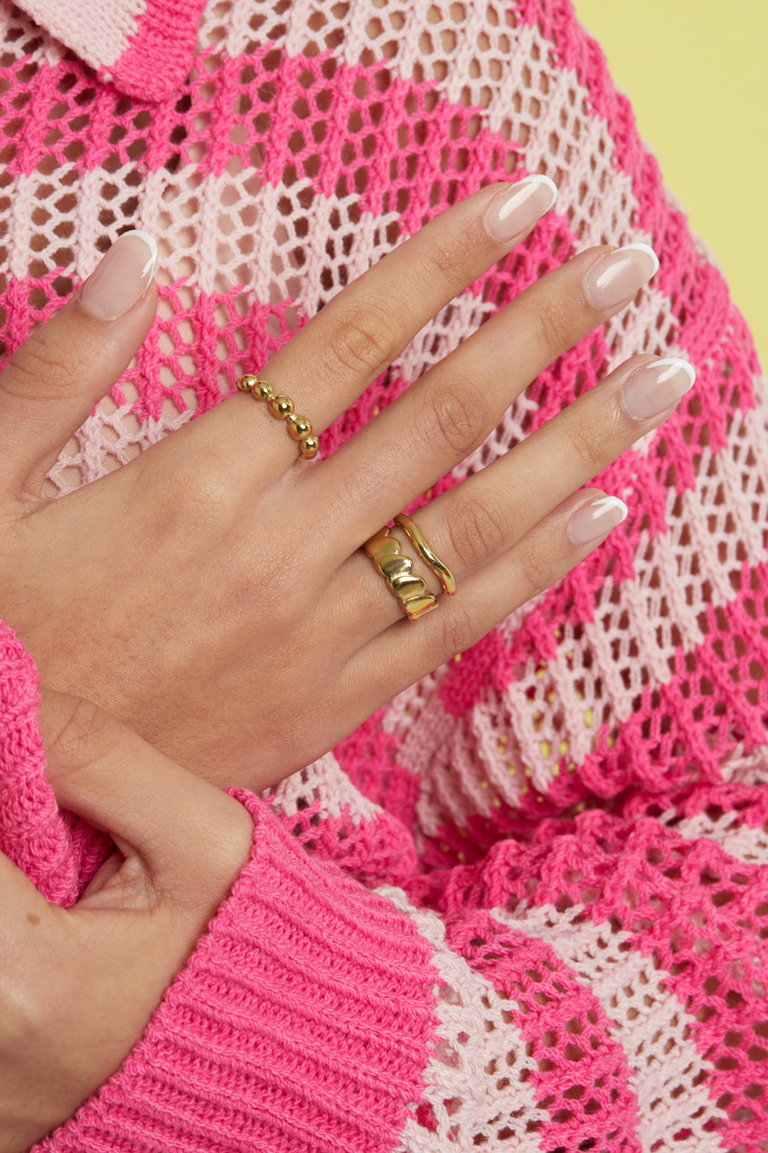 Anello con cuore a strati