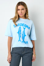 Cotone Maglia T-shirt Donna Casual Stampa Animale