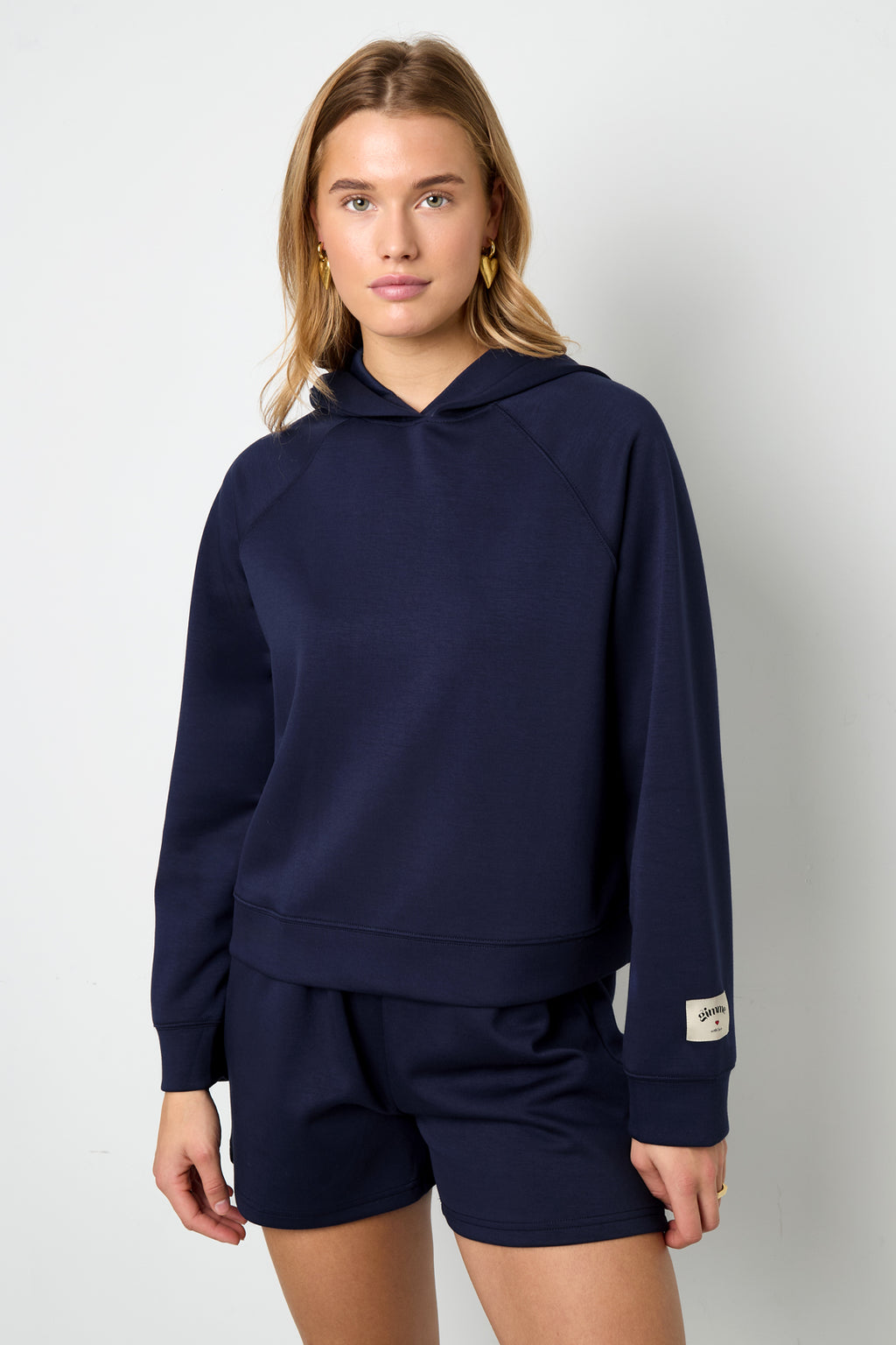Felpa Donna in Fibra di Poliestere Maglia Sportiva Colore Puro