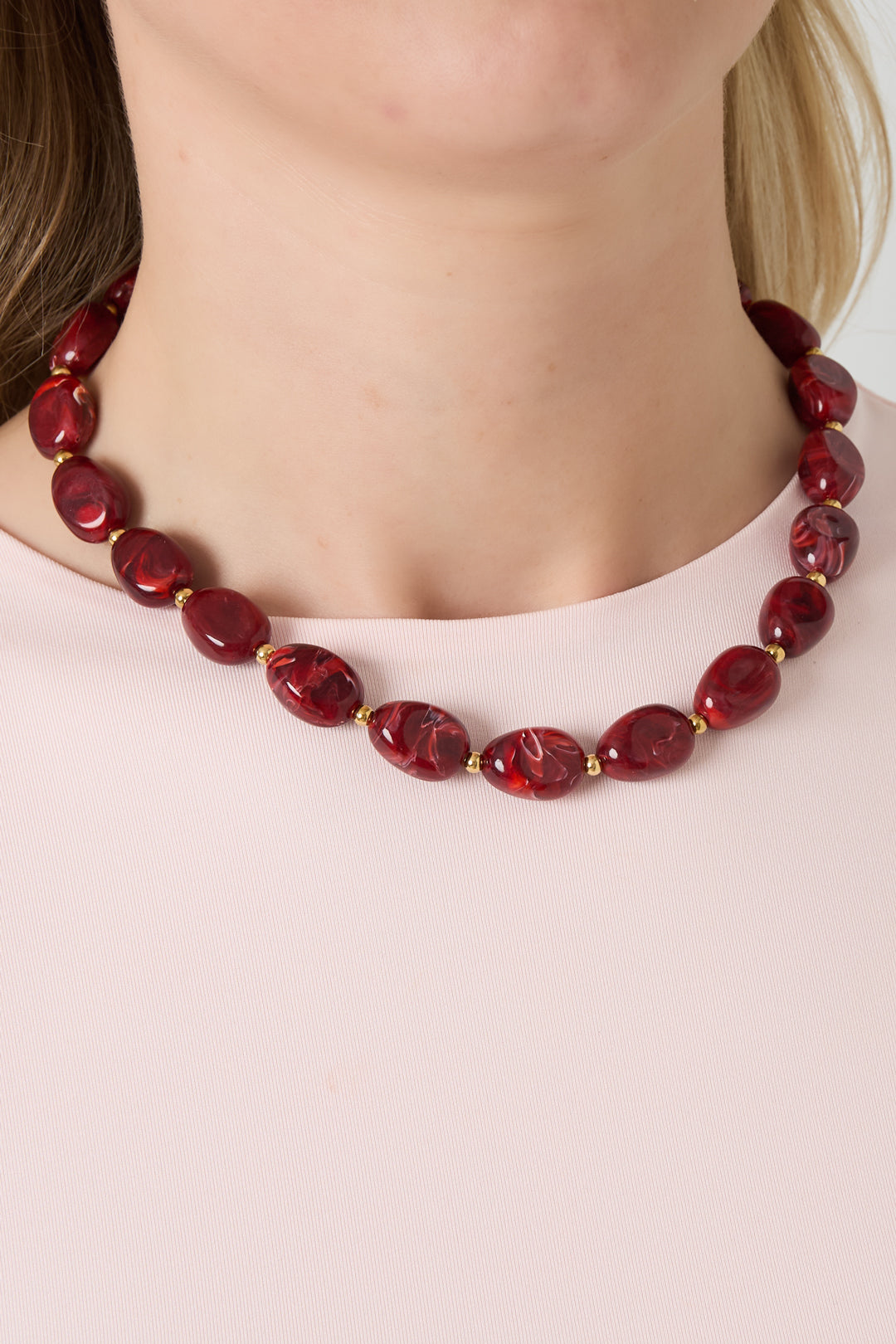 Collane di perline acriliche perline casual quotidiane-13mm*18.4mm