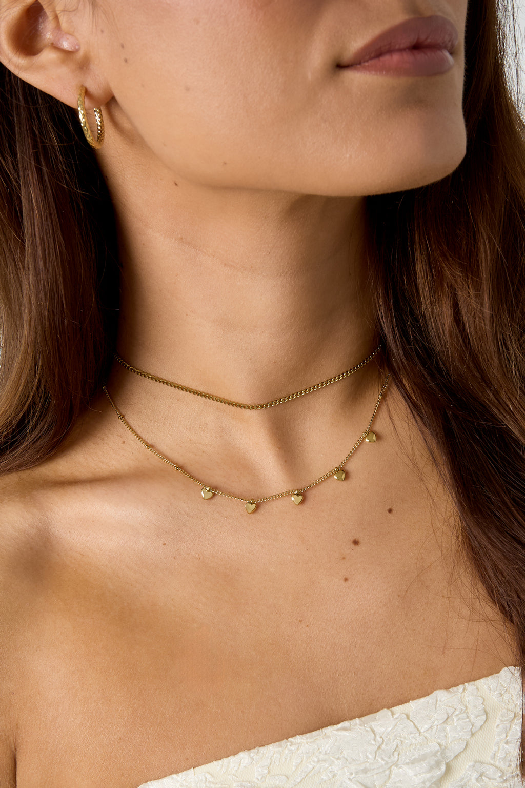Collana minimalista con piccoli cuori