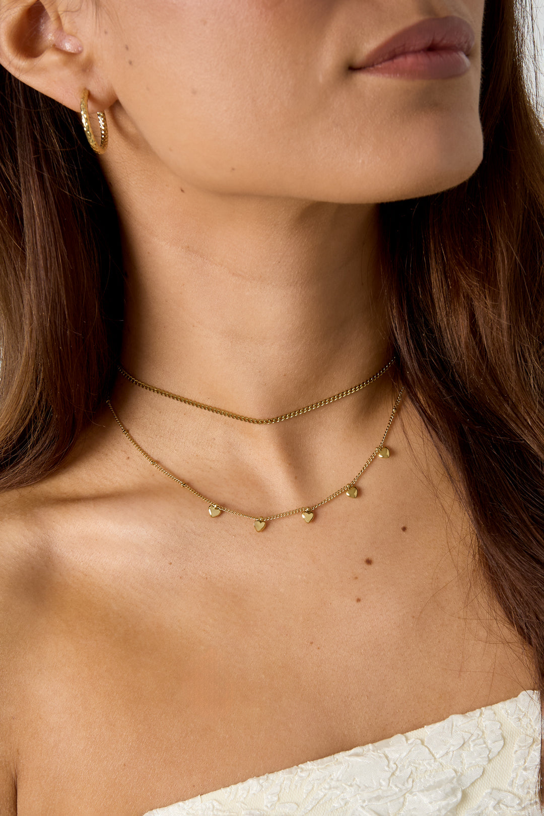 Collana minimalista con piccoli cuori