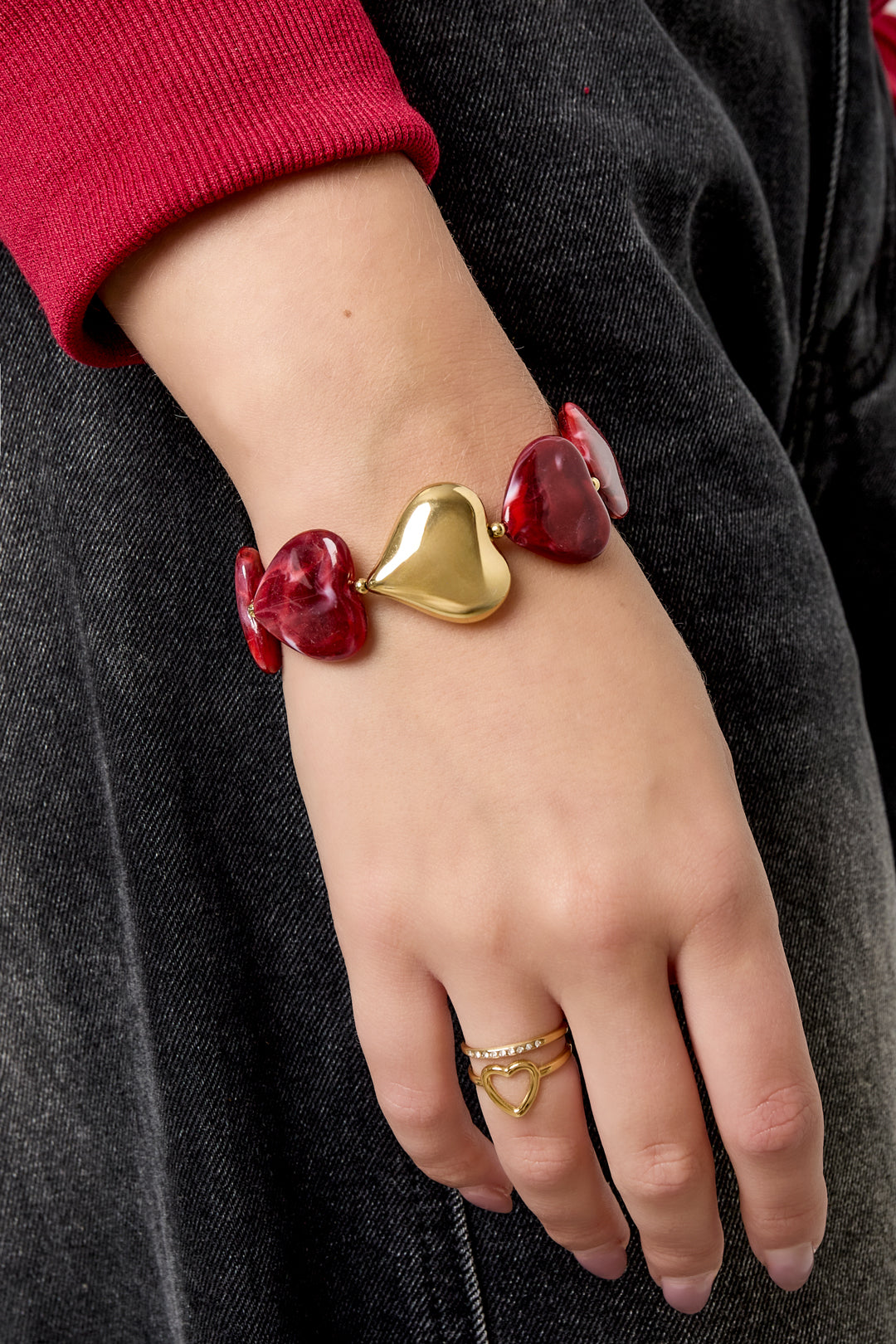 Braccialetti con perline in acrilico, serie classica retrò quotidiana, gioielli da donna