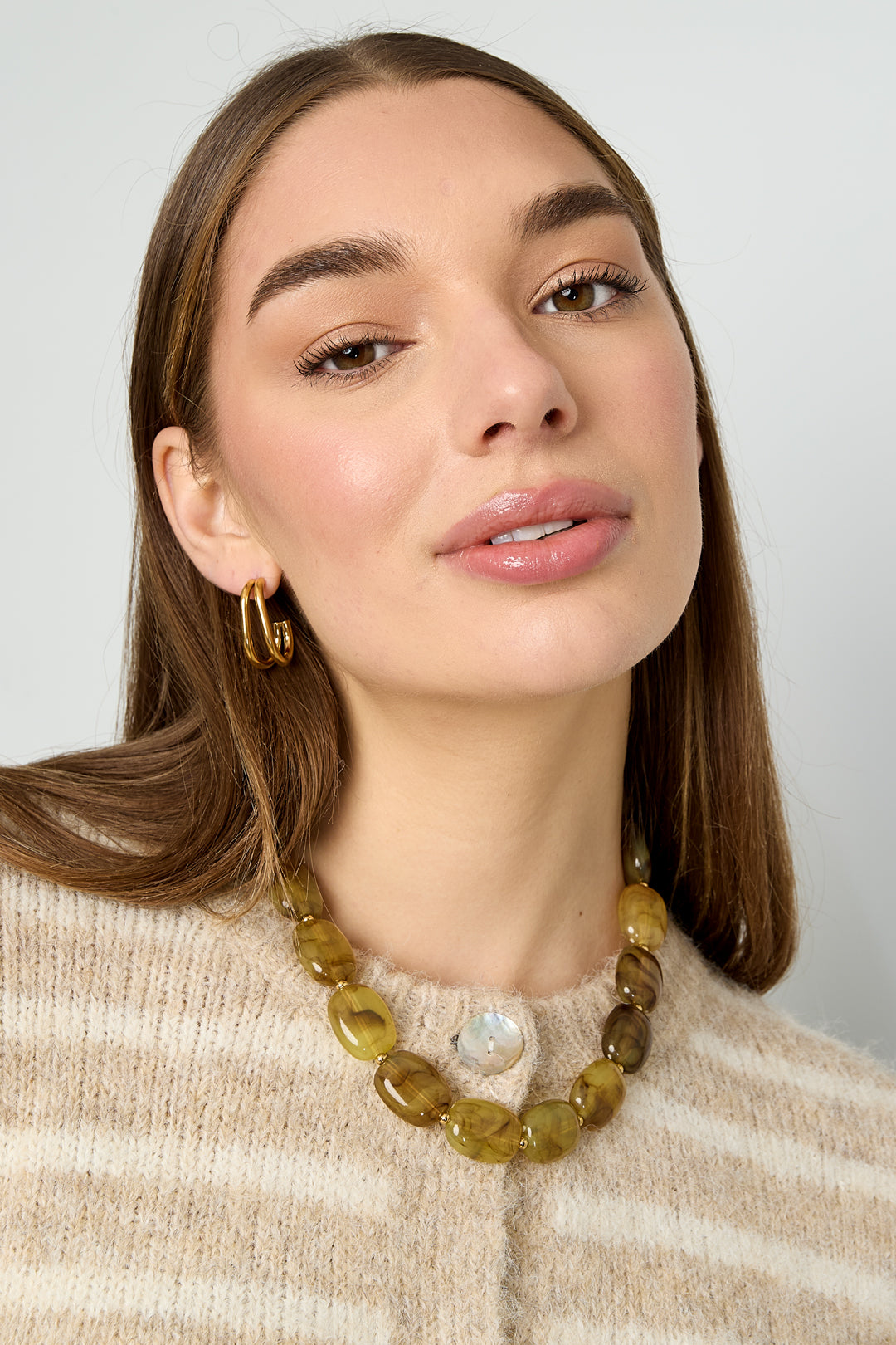 Collana con perle squoval