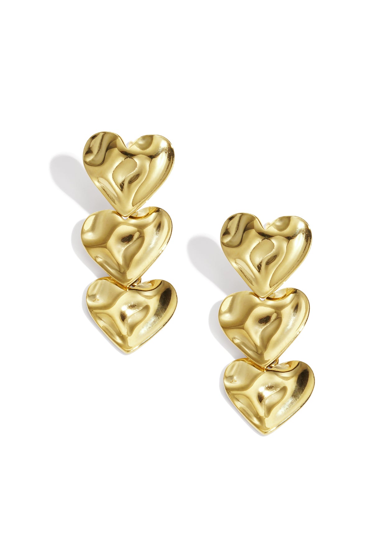 Orecchini pendenti a forma di cuore, casual, quotidiani, semplici, gioielli da donna