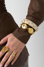 Collana con perle rustiche asimmetriche