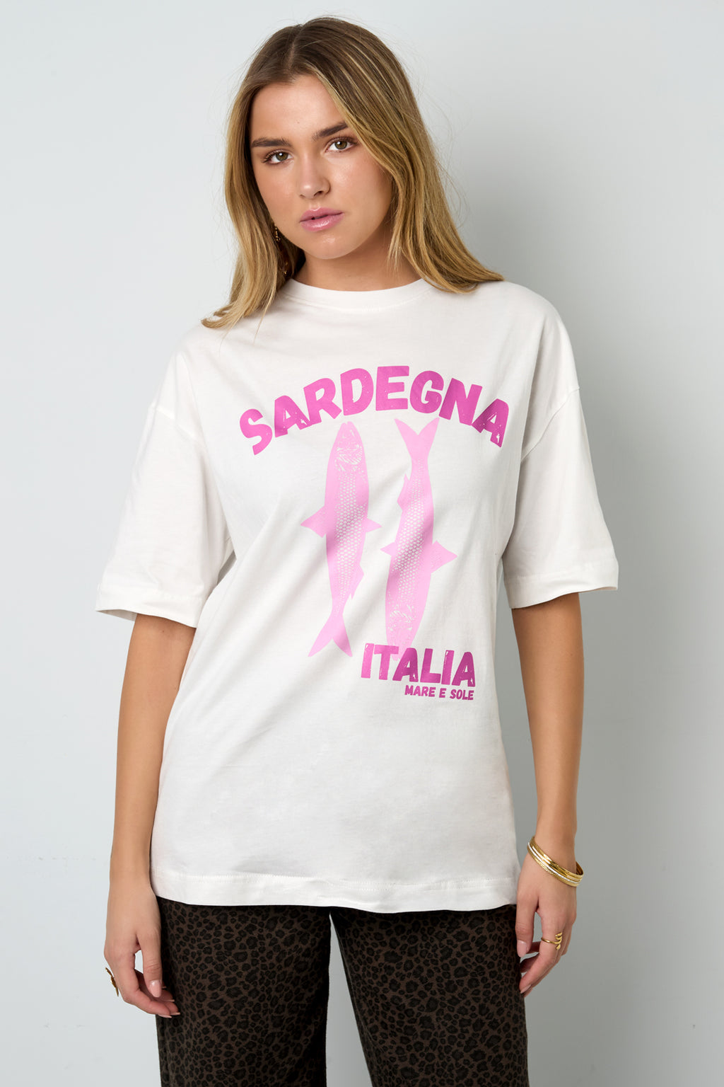 Cotone Maglia T-shirt Donna Casual Stampa Animale