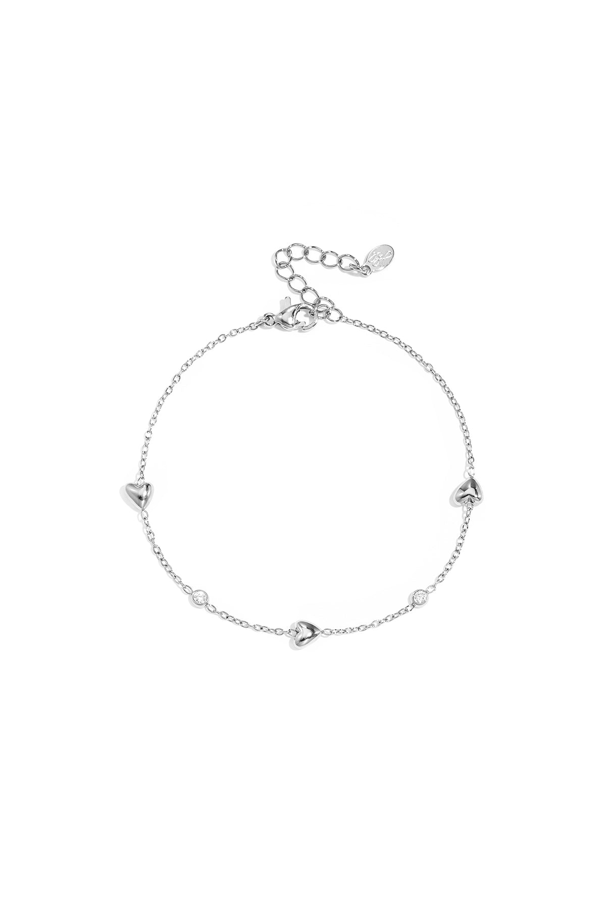 Bracciale con cuori pieni