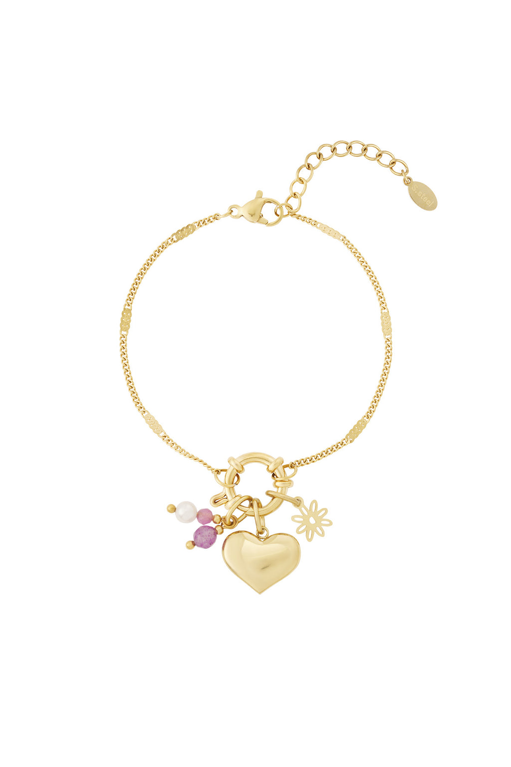 Bracciale fai da te con cuore grande