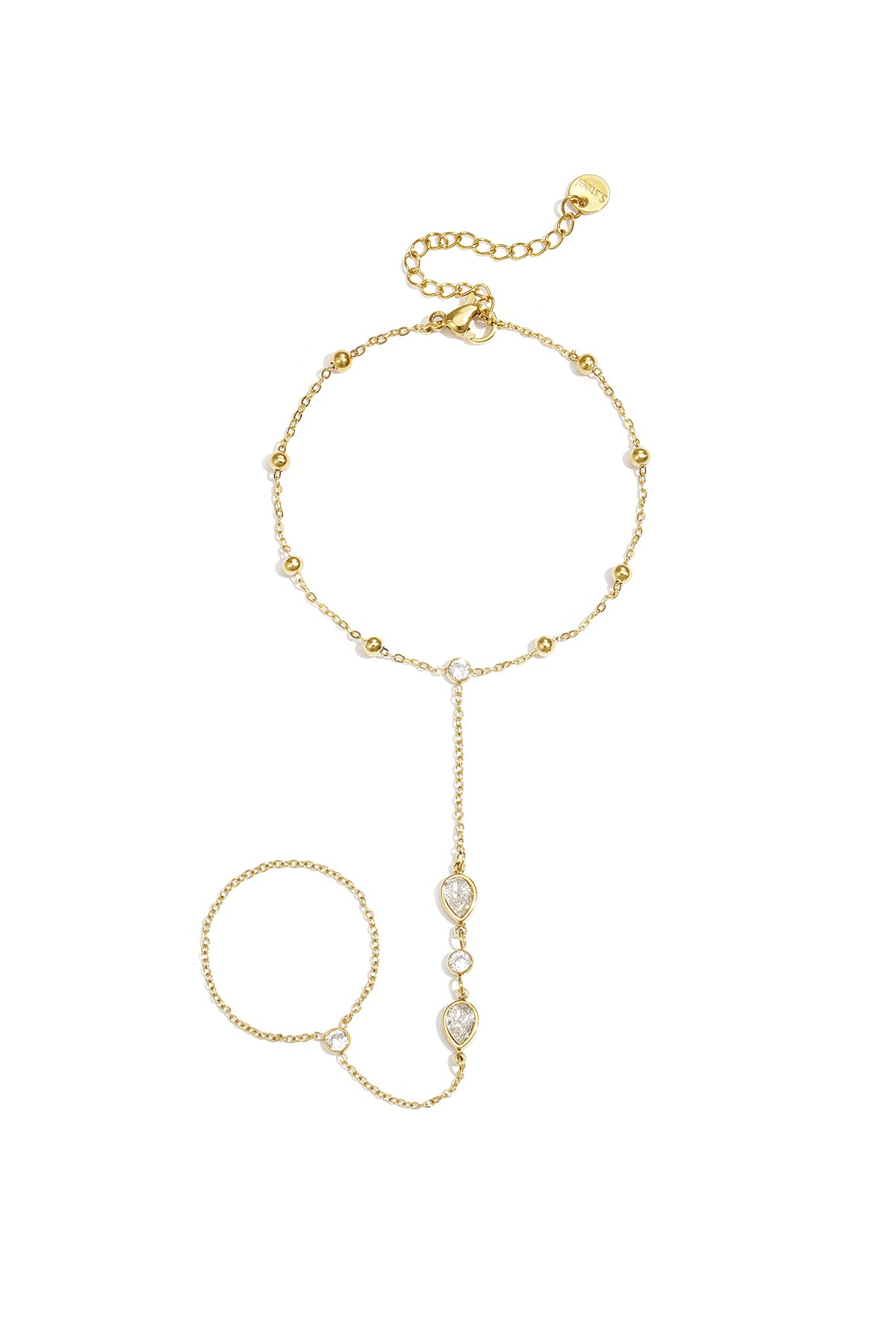 Collana con pietre decorative a forma di goccia