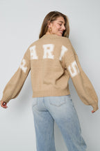Maglione in Tessuto di Poliestere Donna Casual Lettere