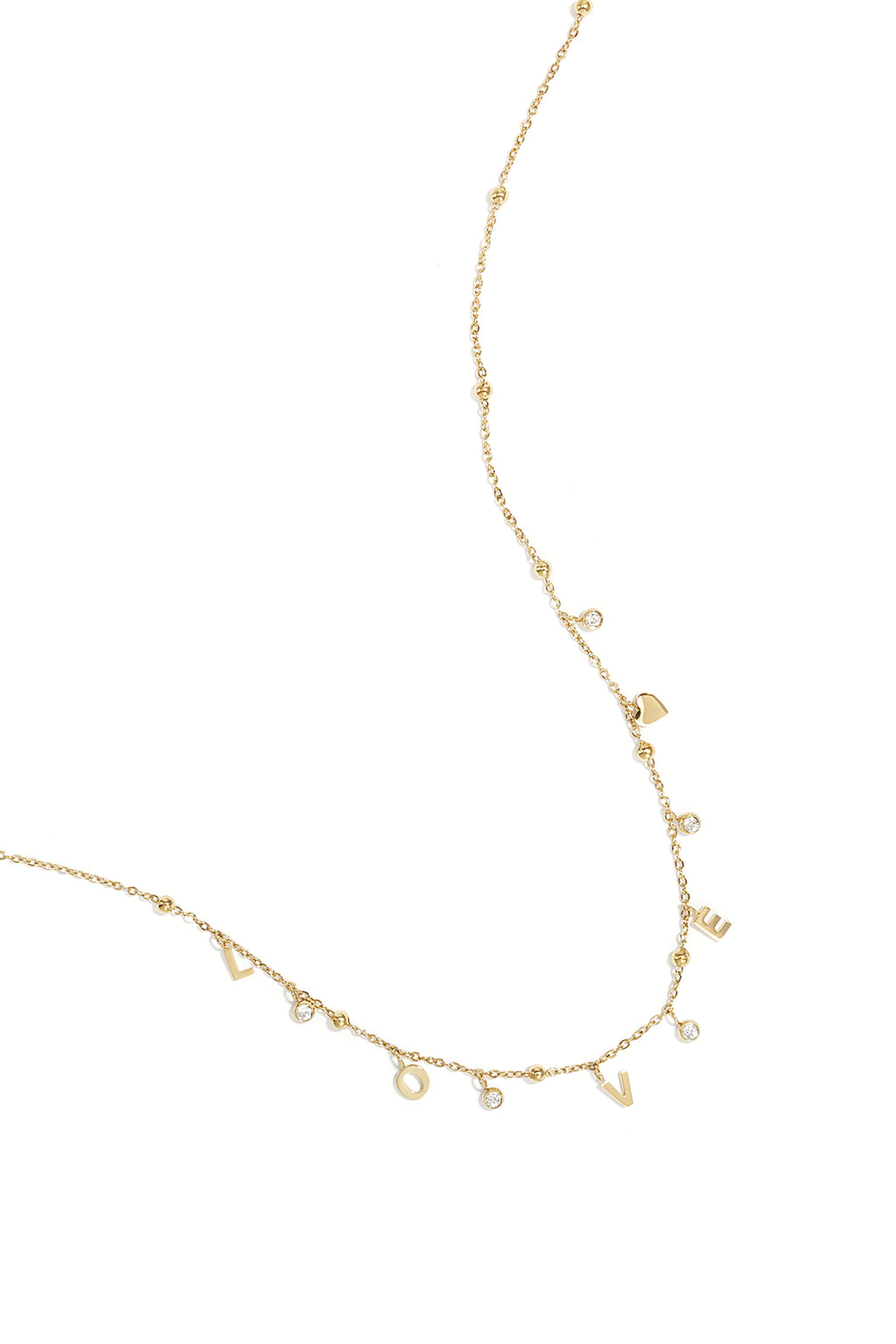 Collana Love con pietre di zirconi