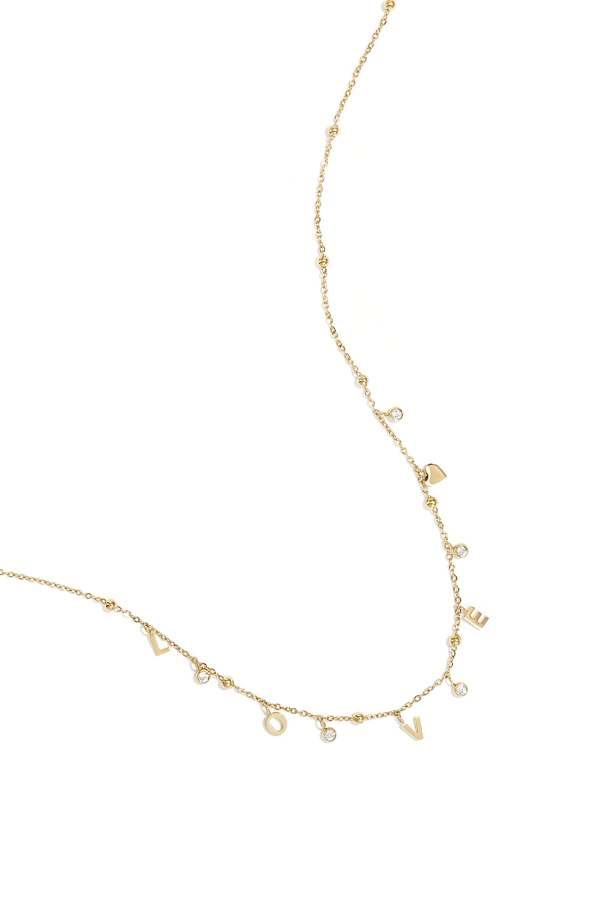 Collana Love con pietre di zirconi