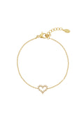 Bracciale a forma di cuore con strass