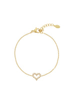 Bracciale a forma di cuore con strass