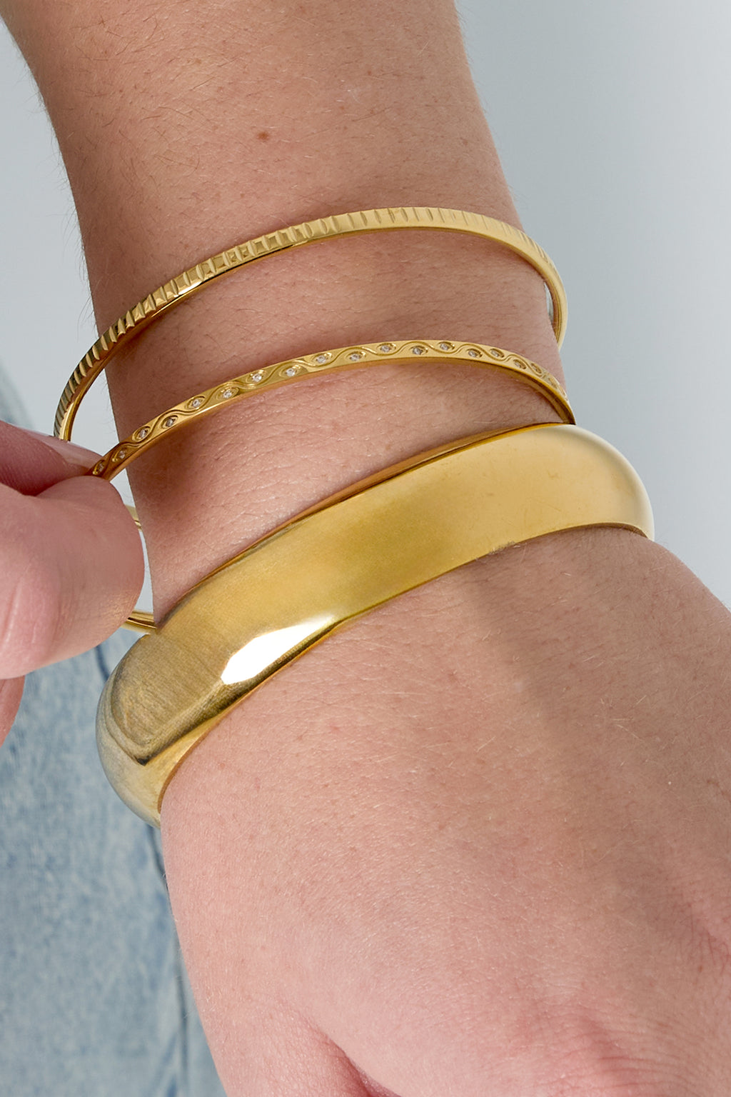 Braccialetti in acciaio inossidabile, geometrici, casual, quotidiani, semplici, da donna