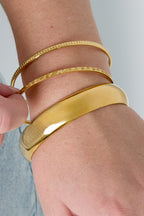 Braccialetti in acciaio inossidabile, geometrici, casual, quotidiani, semplici, da donna