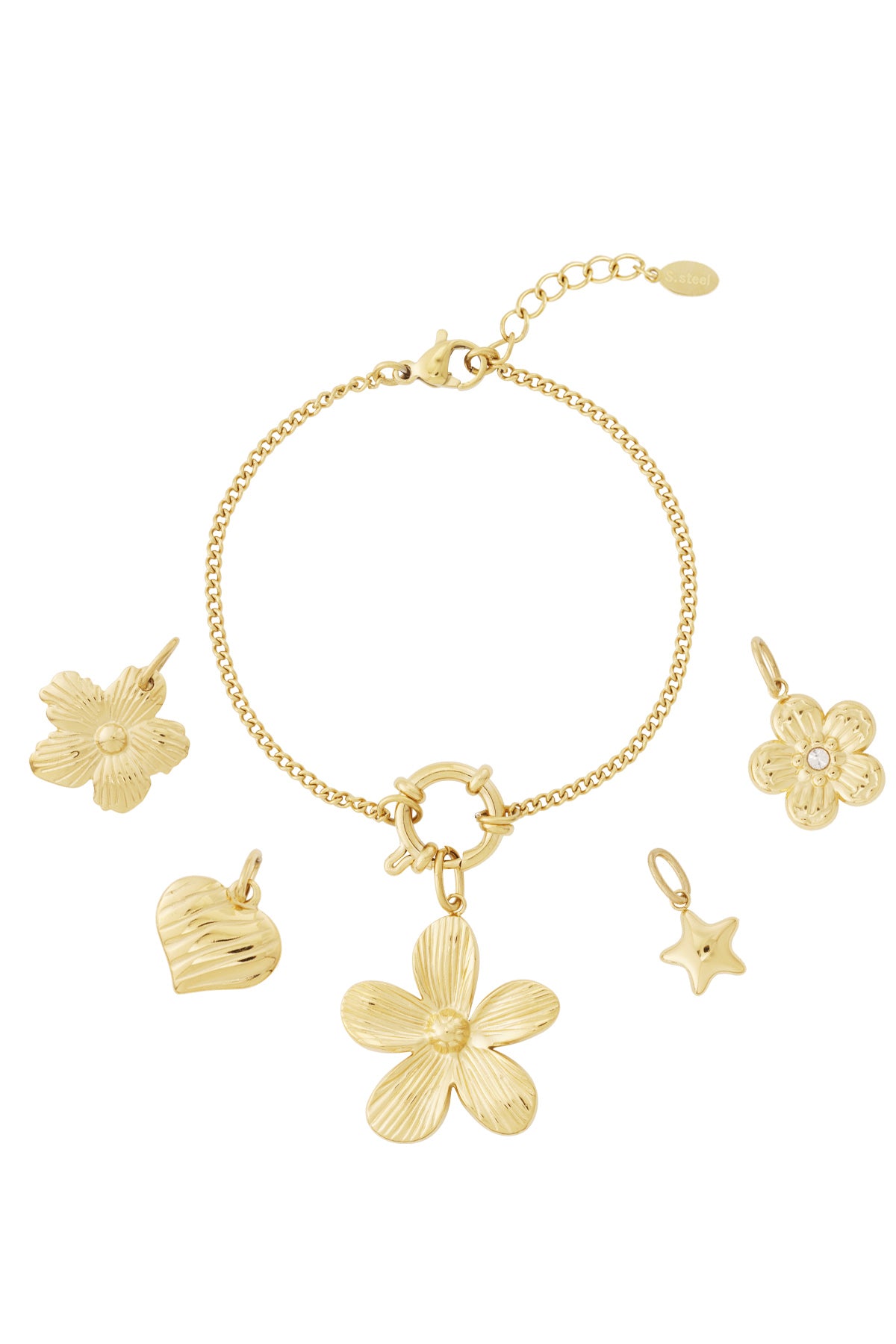 Braccialetto fai da te con fiori
