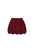 Gonna corta donna in fibra di poliestere tessuta elegante paillettes