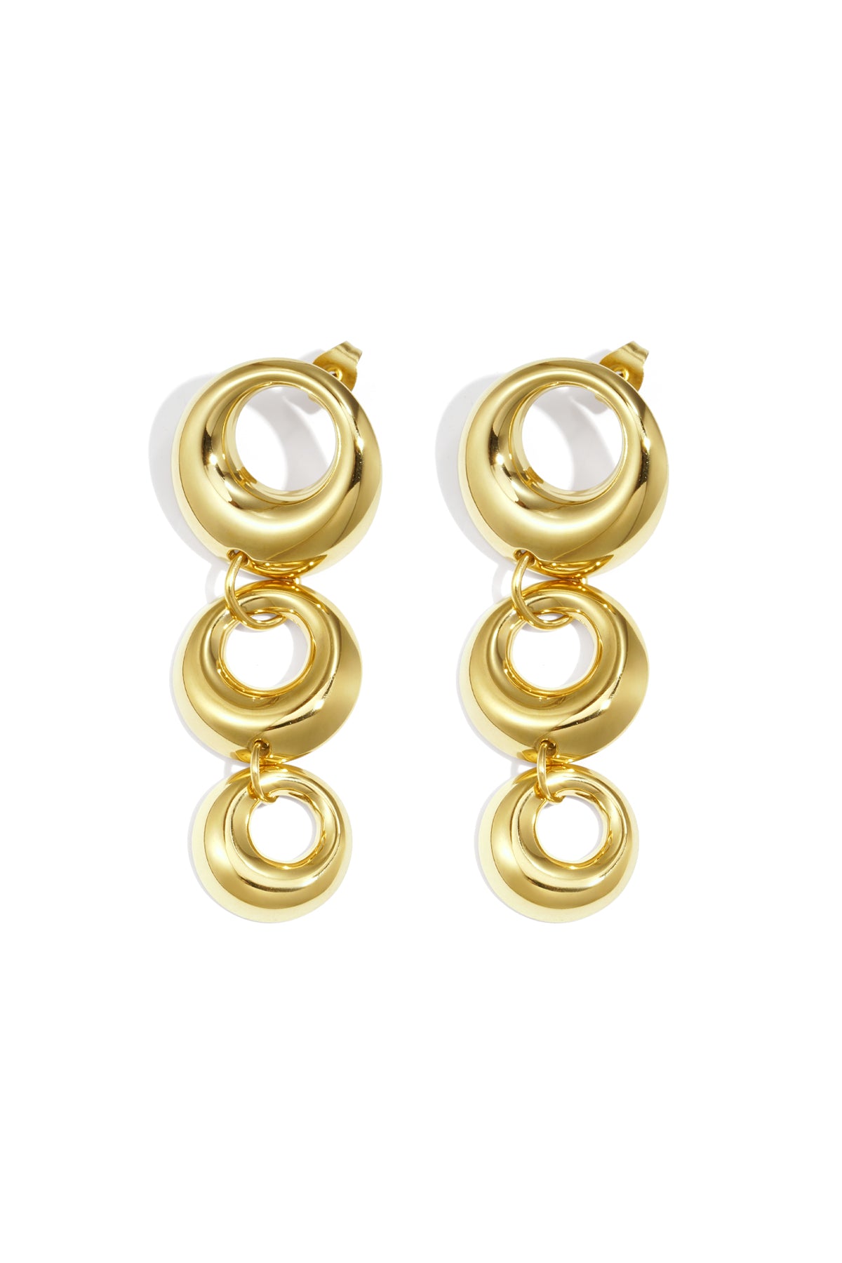 Orecchini pendenti in acciaio inossidabile, stile casual, semplici, da donna, stile quotidiano