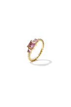 Anello con pietre quadrate