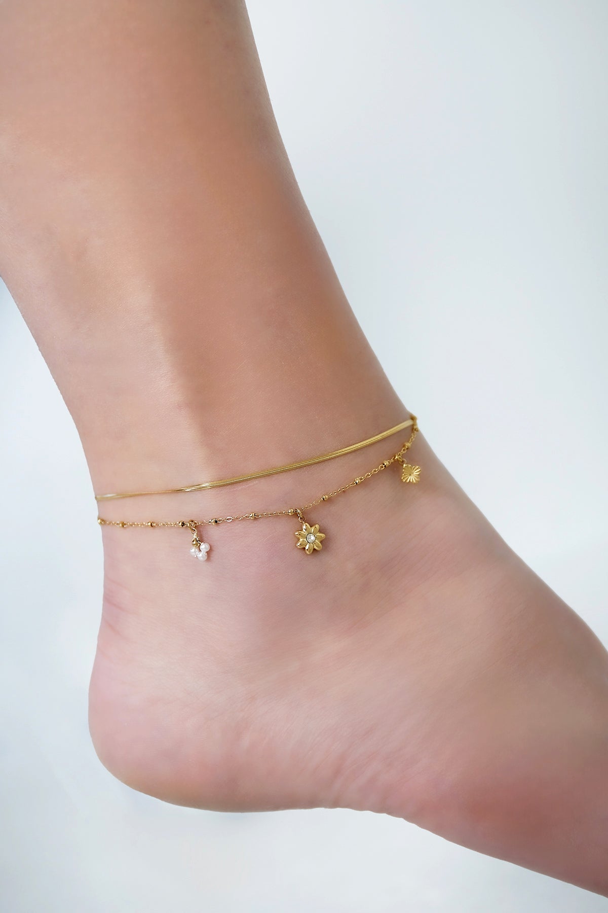 bracciale alla caviglia a forma di stella