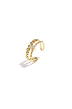 Anello doppio regolabile con pietre