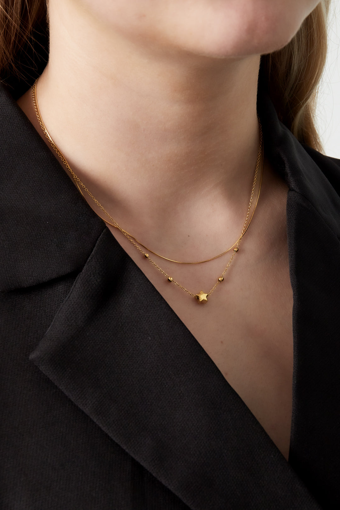 Collana a stella a doppio strato