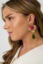 Orecchini pendenti in ferro Flower Vacation Serie lussuosa Gioielli da donna