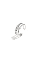 Anello doppio regolabile con pietre