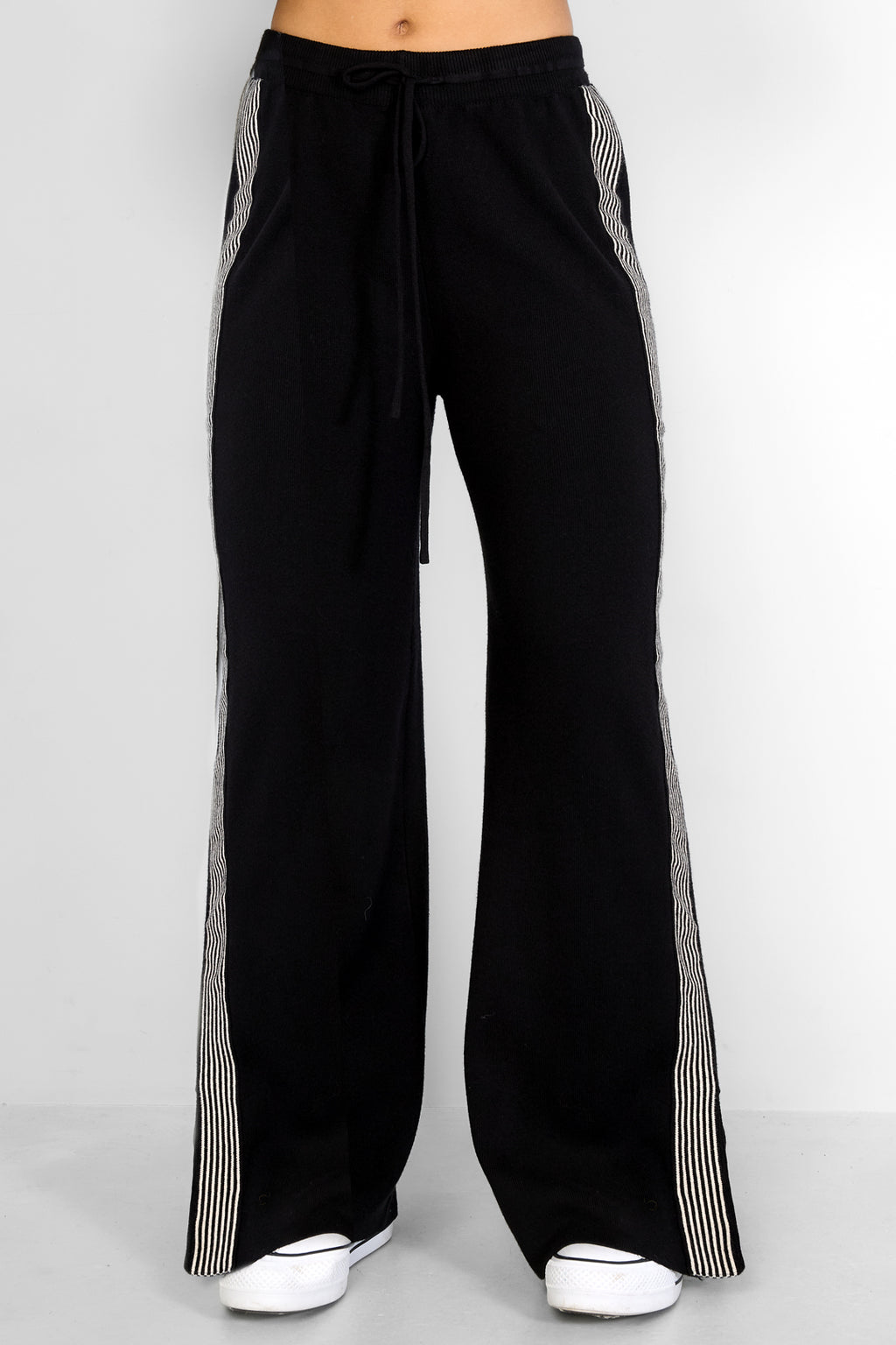 pantaloni in maglia a righe