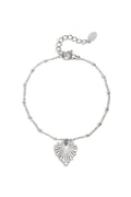 Braccialetti con ciondoli a forma di cuore, casual, quotidiani, semplici, gioielli da donna