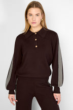 Maglione lavorato a maglia con strisce