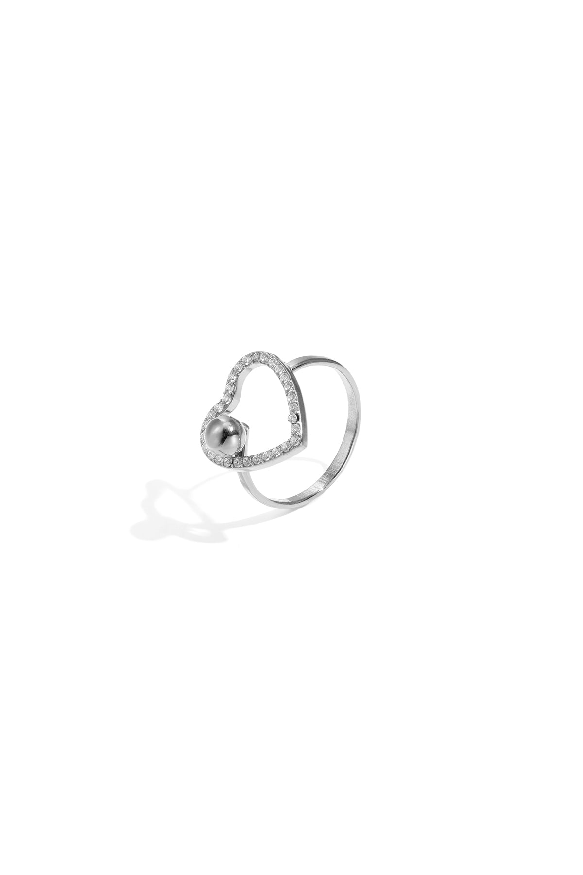 Anelli in acciaio inossidabile con cuore, casual, quotidiani, semplici, gioielli da donna