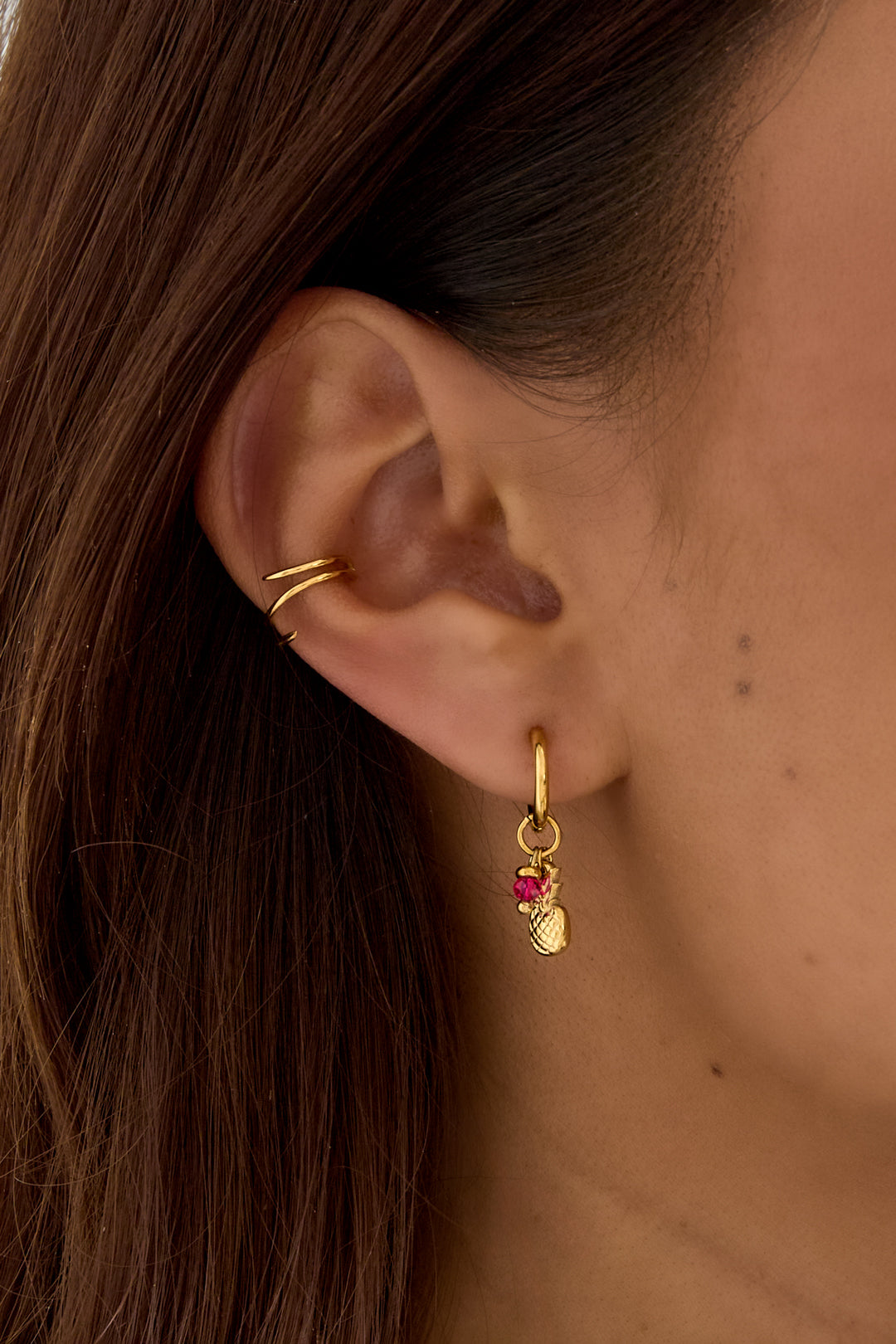 Earcuff Spirale Colore oro Gold Stainless Steel