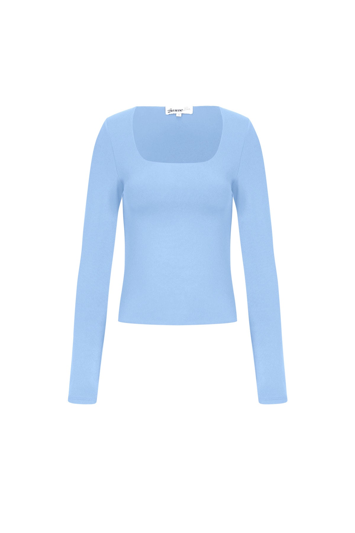 Maglia in Nylon Intrecciato Donna Maniche Lunghe Base Colore Puro