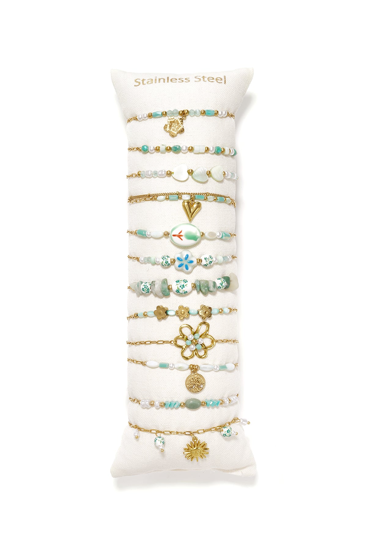 Set di bracciali in ceramica placcati oro 14 carati, con fiori, stile casual, quotidiano e romantico, gioielli da donna.