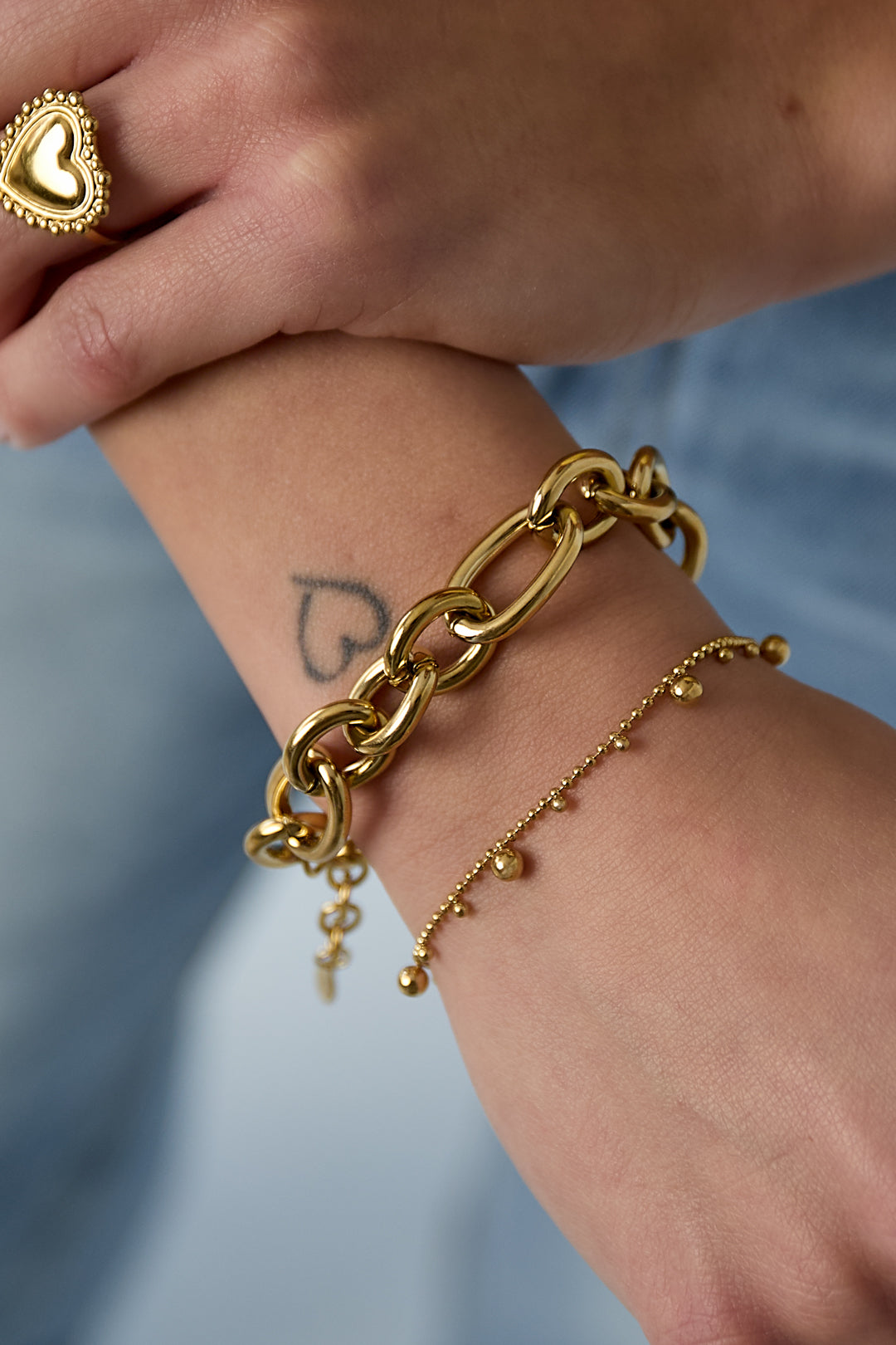 Bracciale con palline alternate