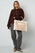 Borse tote patchwork casual cotone accessori quotidiani