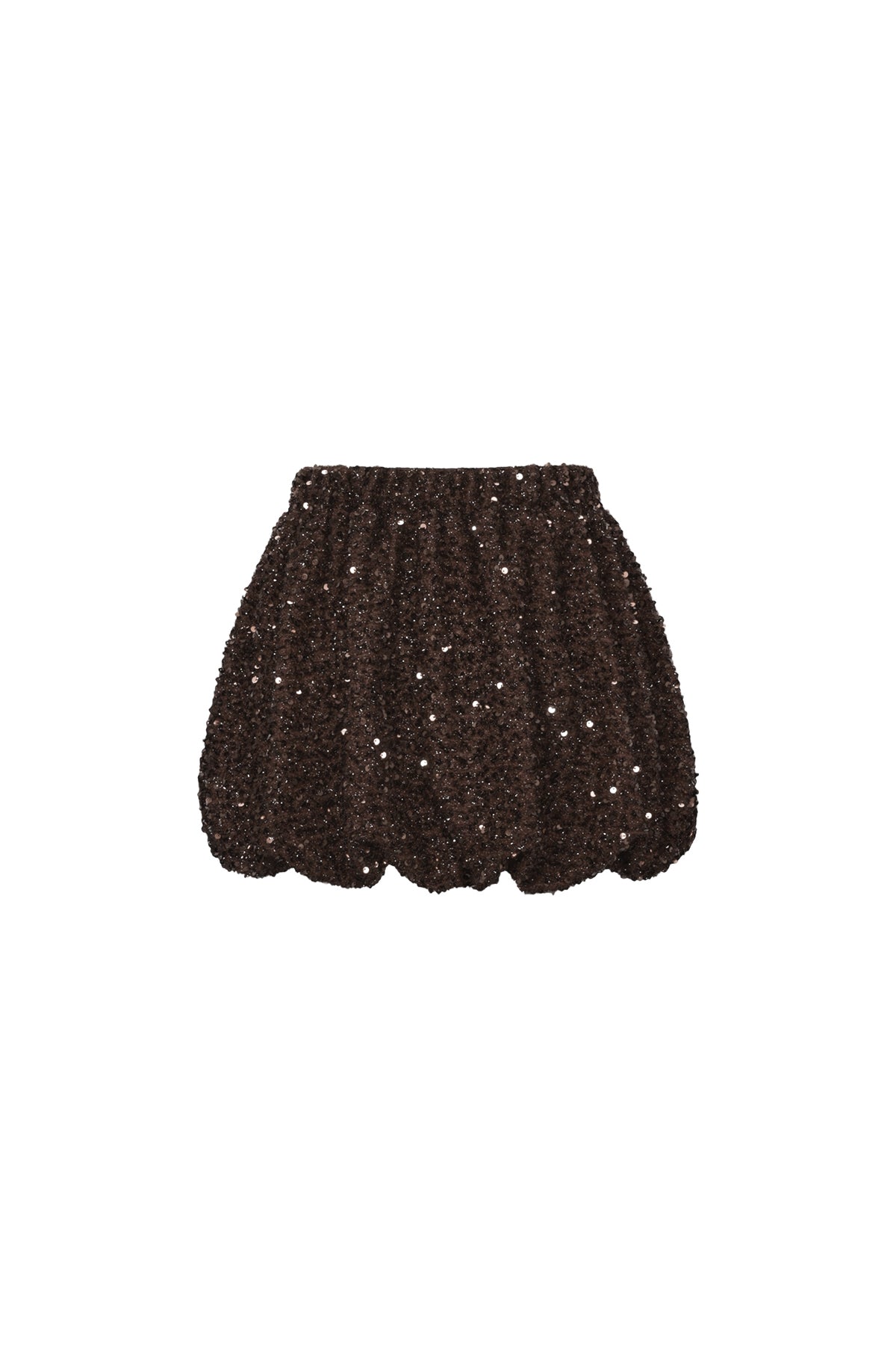 Gonna corta donna in fibra di poliestere tessuta elegante paillettes