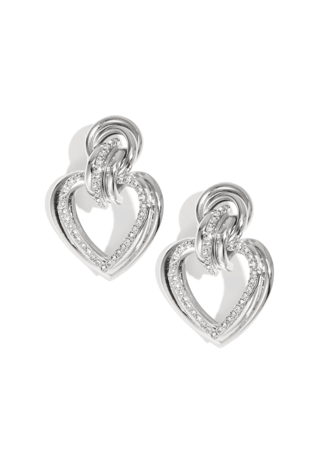 Orecchini pendenti in ferro a forma di cuore, eleganti gioielli natalizi della serie Lussuosa da donna