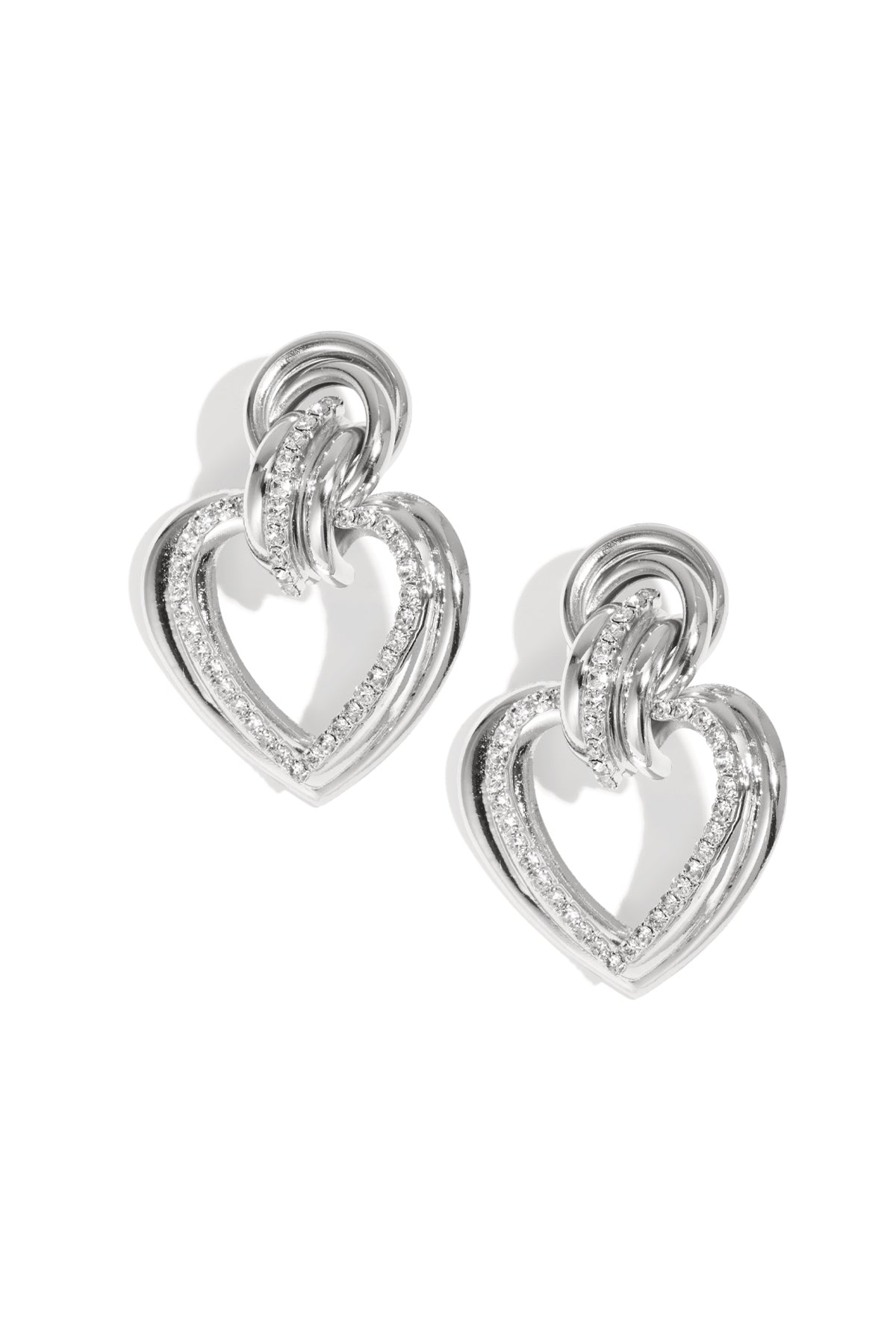 Orecchini pendenti in ferro a forma di cuore, eleganti gioielli natalizi della serie Lussuosa da donna
