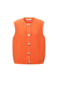 Gilet a Maglia Fibra di Poliestere Donna Gilet a Maglia Casual Colore Puro